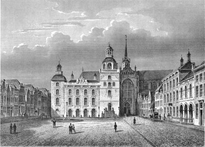Goes - Groote Markt, Kerk en Stadhuis